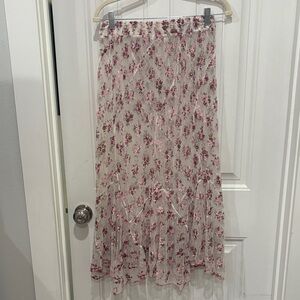 Floral Pink Maxi Skirt